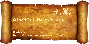Almási Maurícia névjegykártya